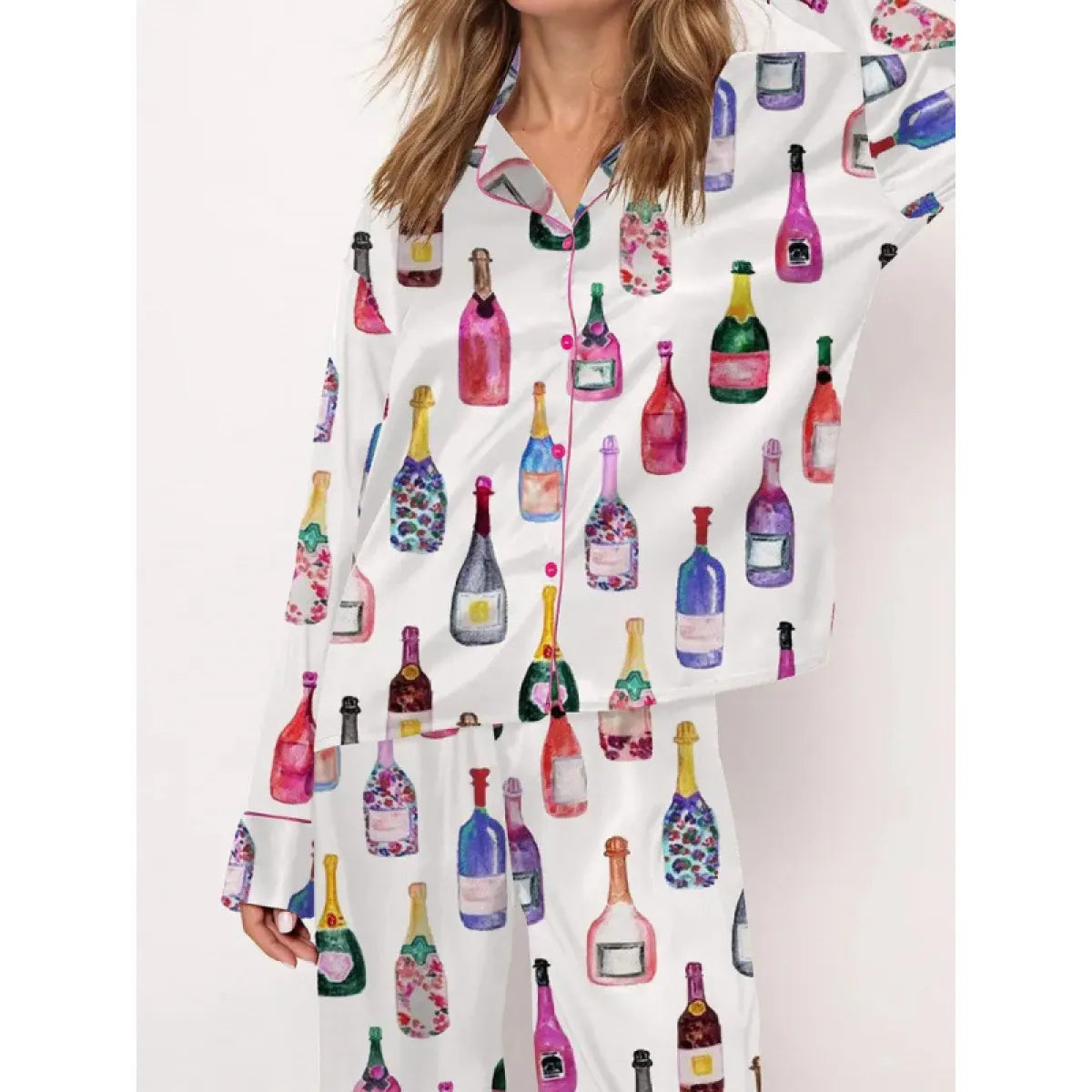 Graphic Design Satin Pajamas