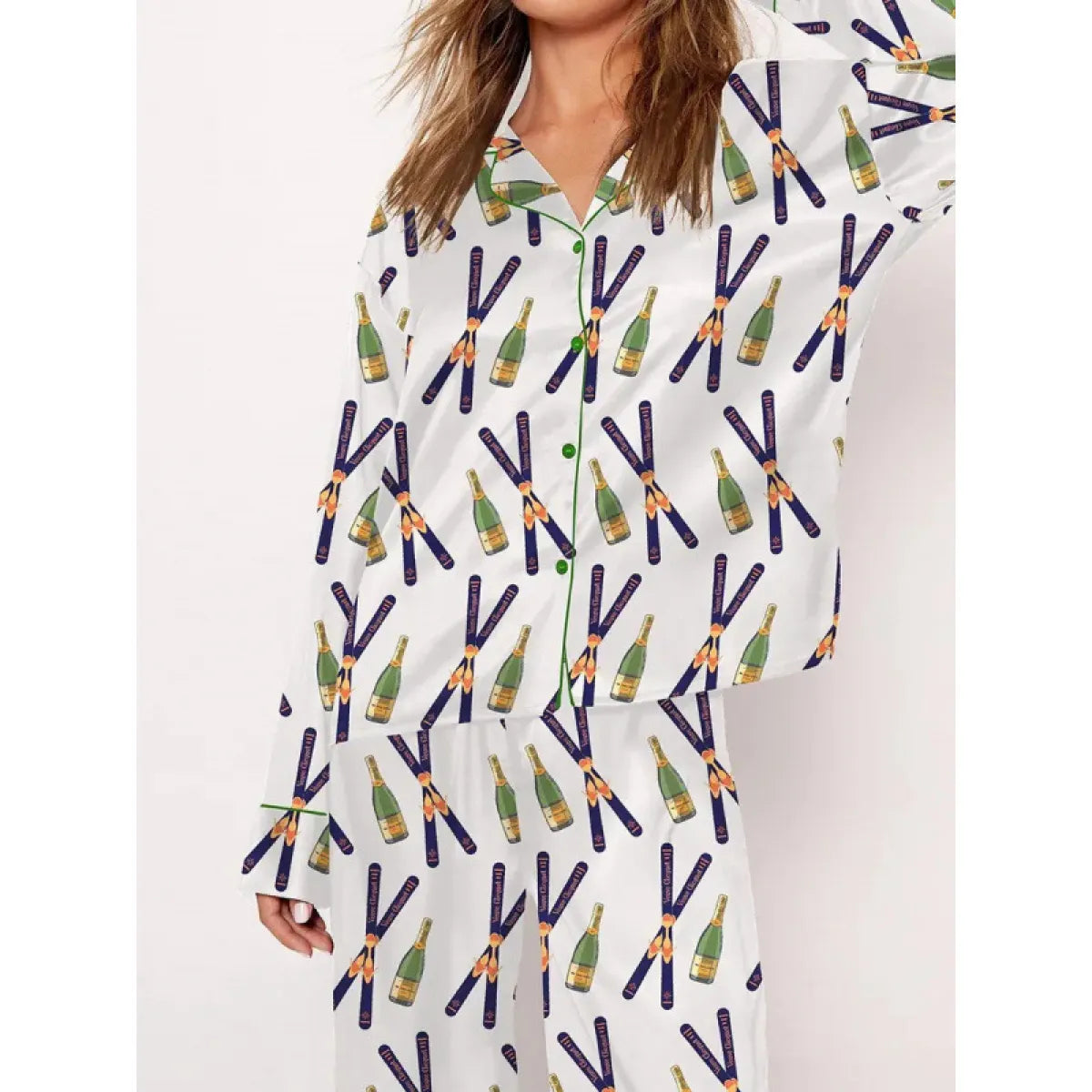 Graphic Design Satin Pajamas