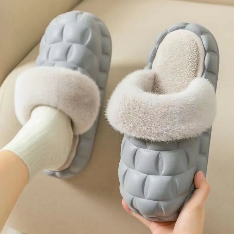 Fuzzy Cloud Memory Foam Slippers