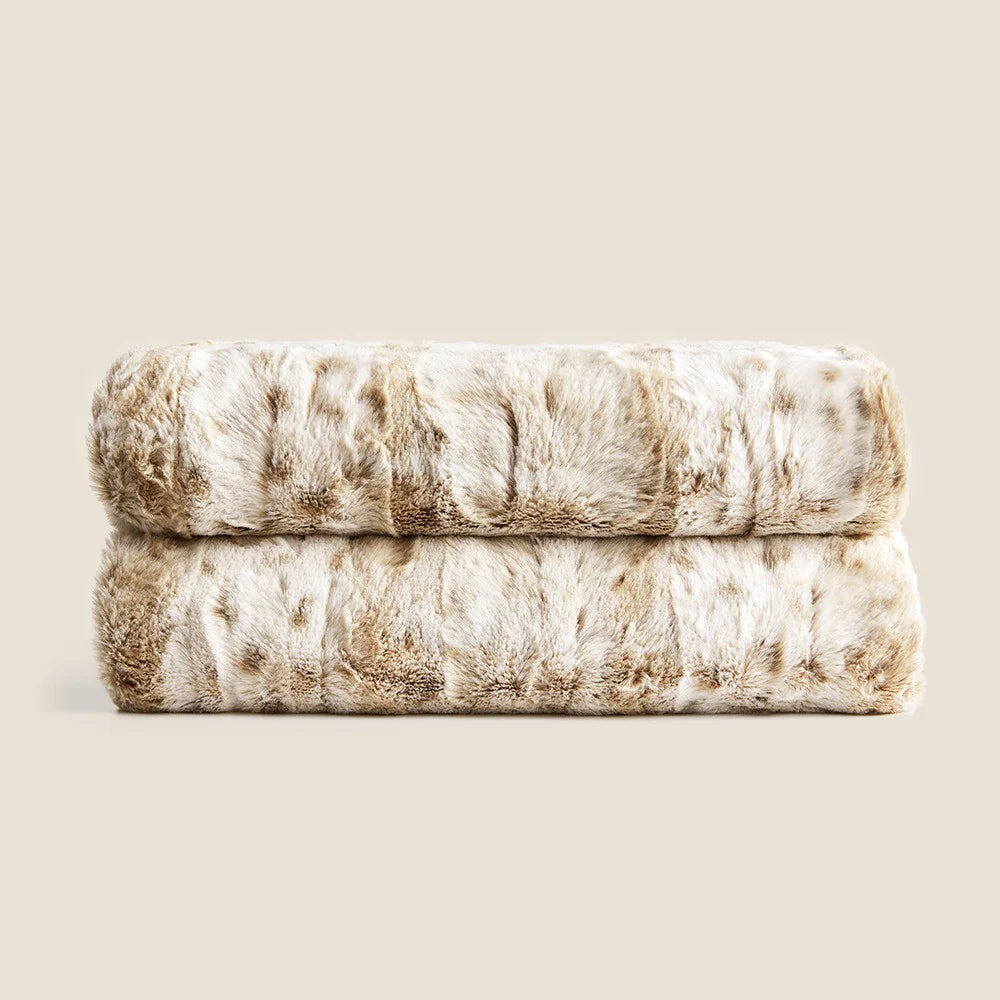 White Leopard Cozy Throw