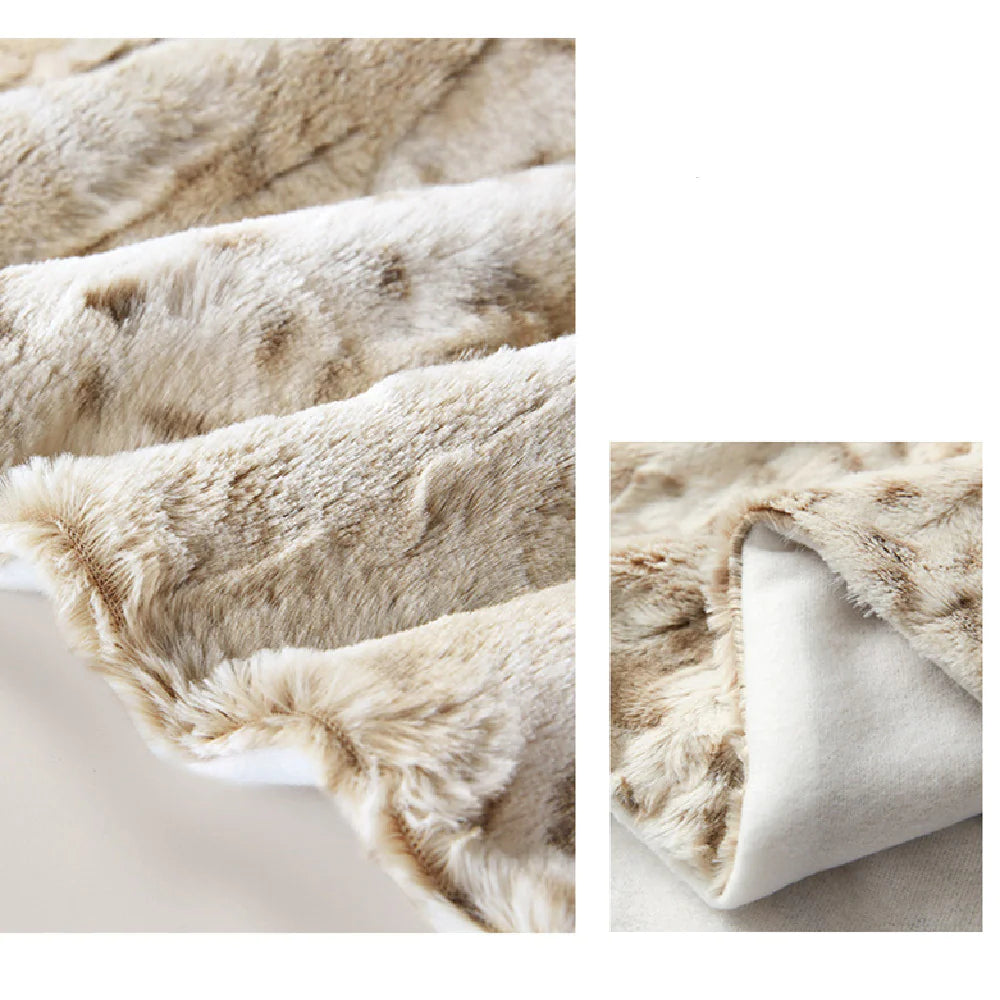 White Leopard Cozy Throw