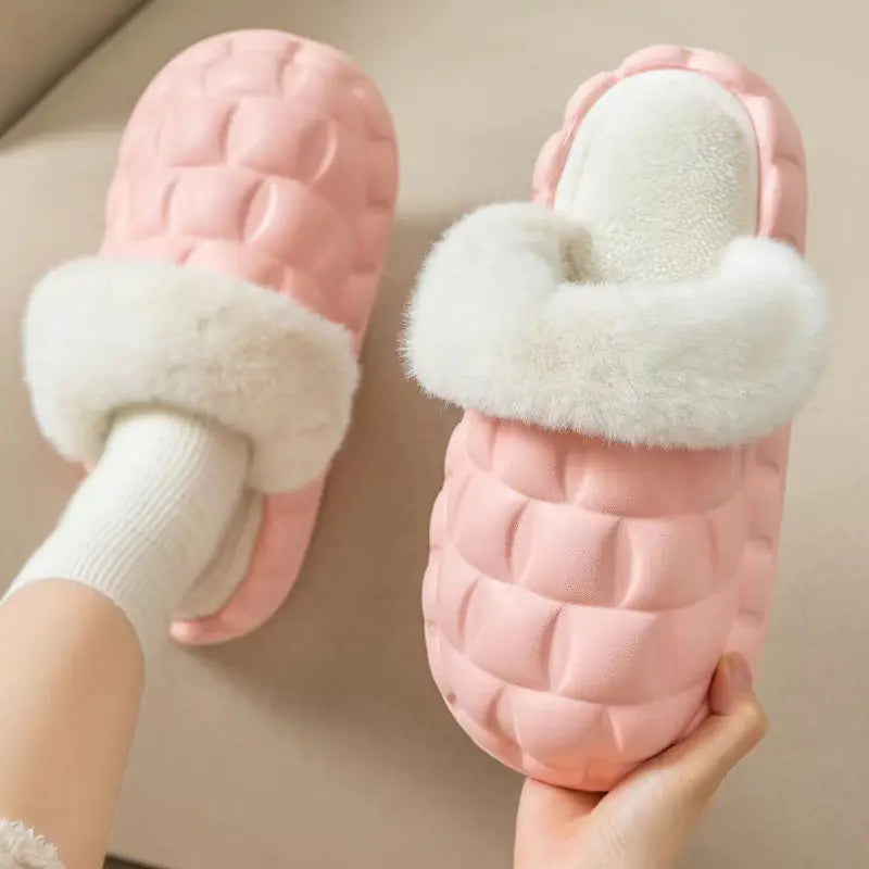 Fuzzy Cloud Memory Foam Slippers