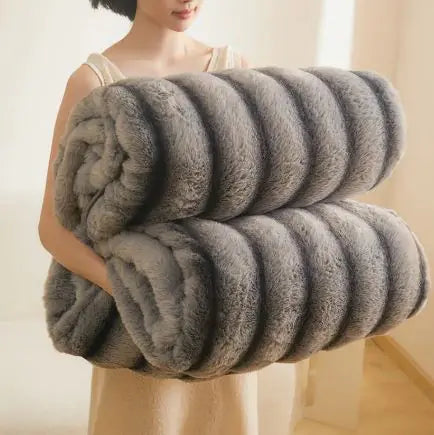 Cozy Faux Mink Fleece Throw