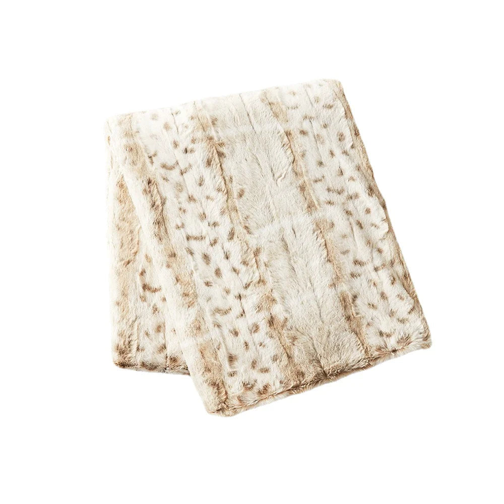 White Leopard Cozy Throw