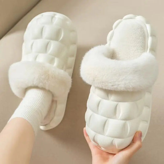 Fuzzy Cloud Memory Foam Slippers