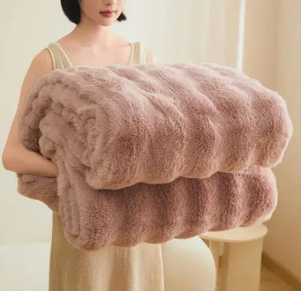 Cozy Faux Mink Fleece Throw