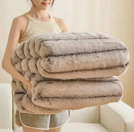 Cozy Faux Mink Fleece Throw