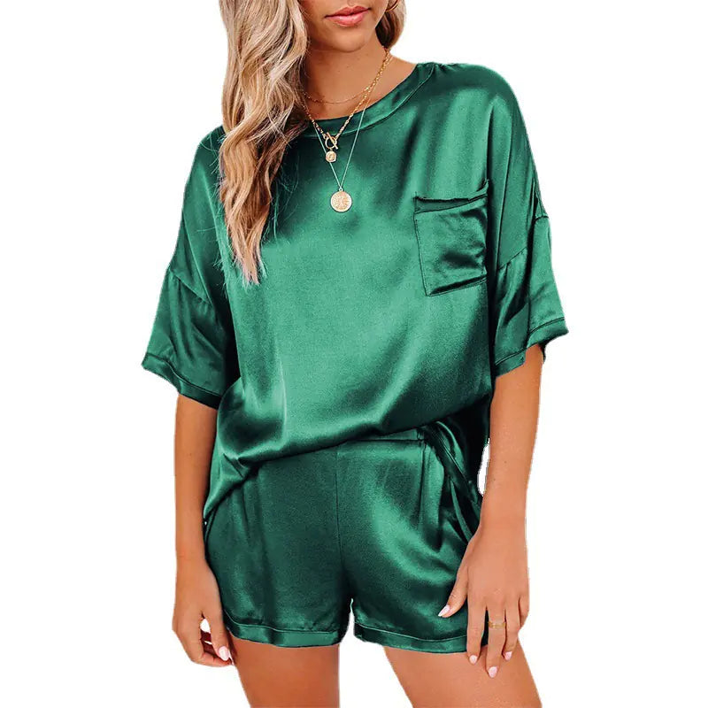 Women's Satin Casual Pajamas Set