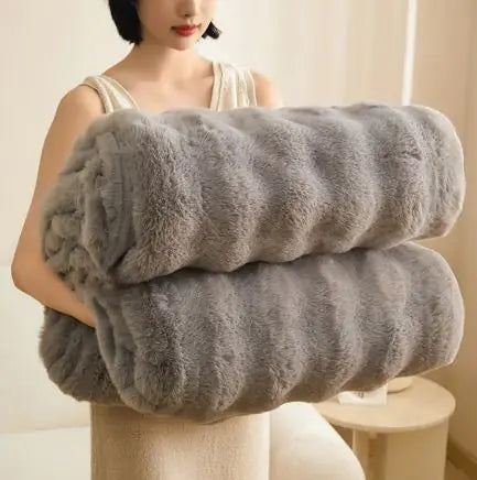 Cozy Faux Mink Fleece Throw