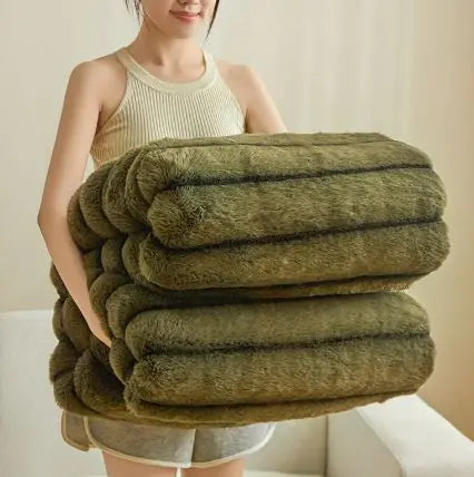 Cozy Faux Mink Fleece Throw