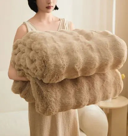 Cozy Faux Mink Fleece Throw