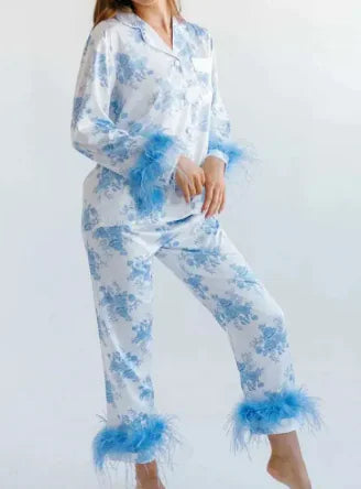 Holiday Satin Long Sleeve Pajama Set