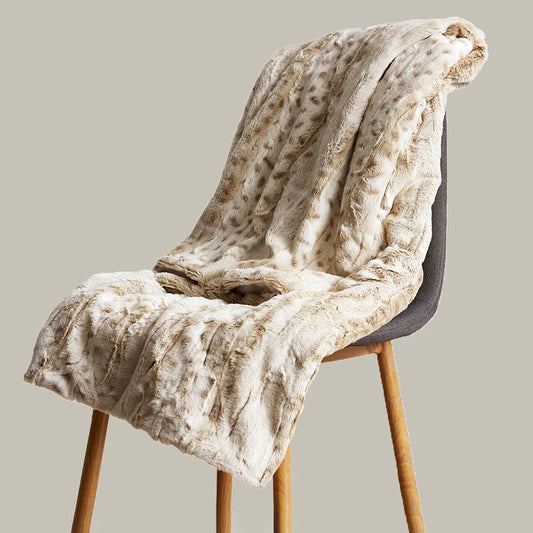 White Leopard Cozy Throw