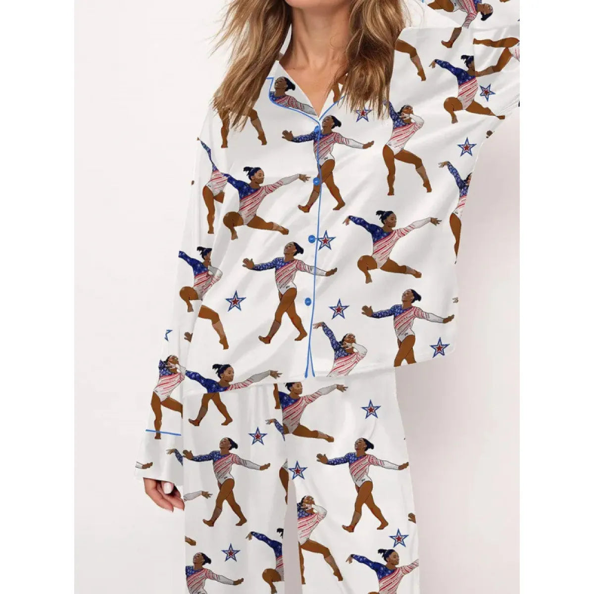 Graphic Design Satin Pajamas