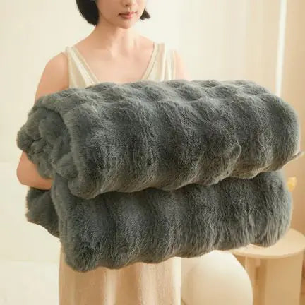 Cozy Faux Mink Fleece Throw