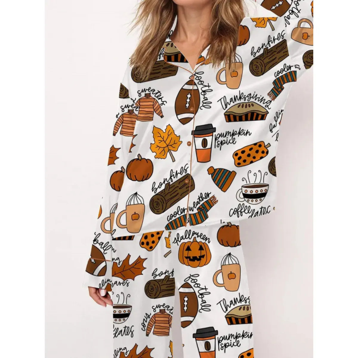 Graphic Design Satin Pajamas