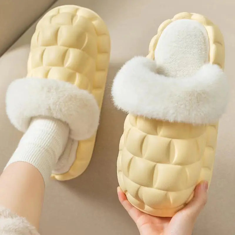 Fuzzy Cloud Memory Foam Slippers