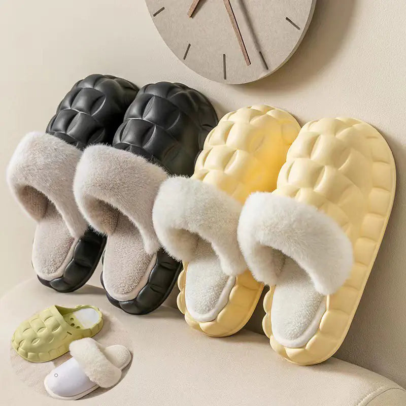 Fuzzy Cloud Memory Foam Slippers