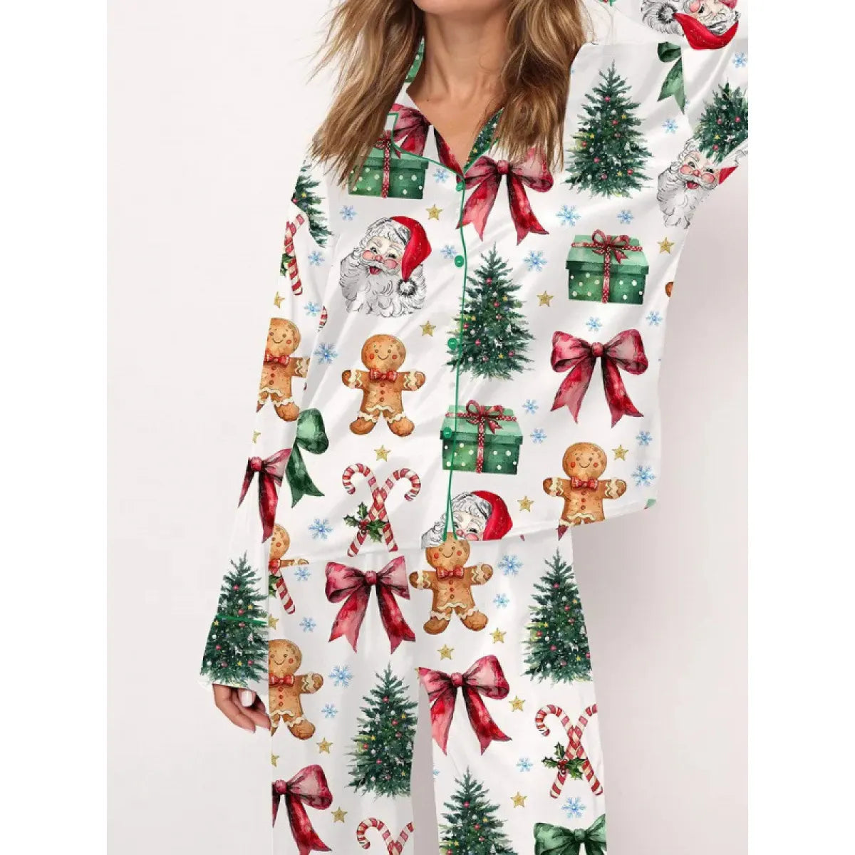 Graphic Design Satin Pajamas